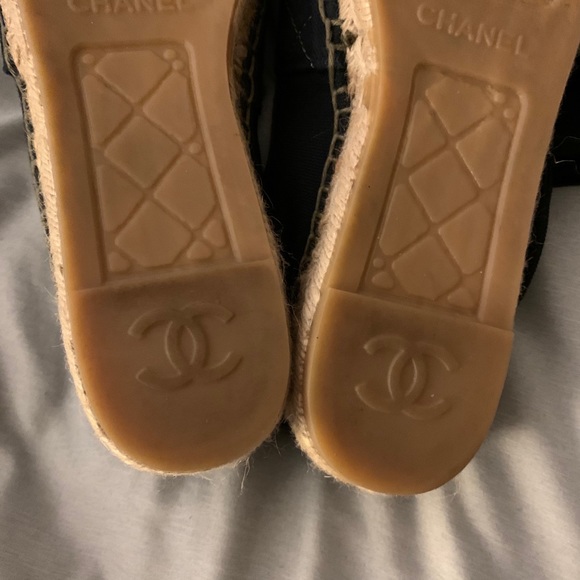 RARE Chanel espadrilles navy green - Picture 7 of 9
